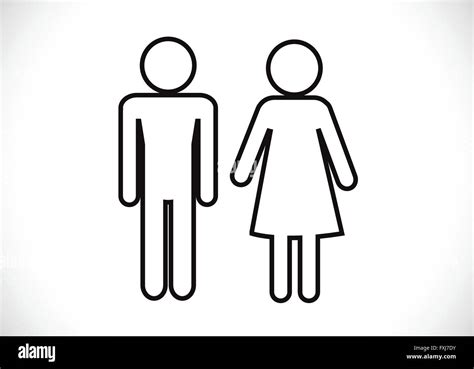 Pictogram Man Woman Sign Icons Toilet Sign Or Restroom Icon Stock