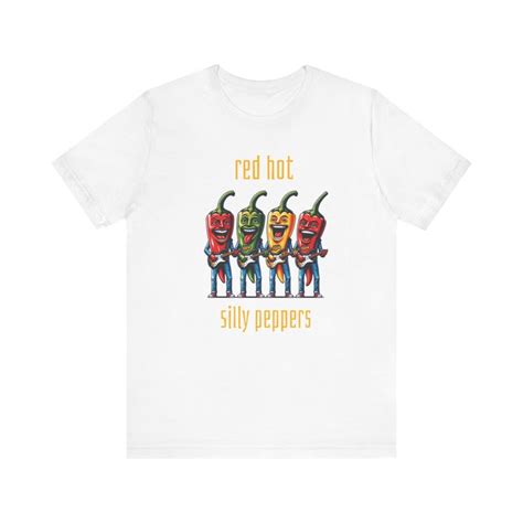 Red Hot Silly Peppers Guitar Unisex Short Sleeve Tee Funny Shirt Vegetable Tee Food Tshirt