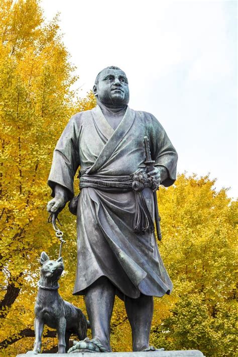 Statue De Saigo Takamori Et Son Chien Ueno Park Tokyo Japan Photo Stock