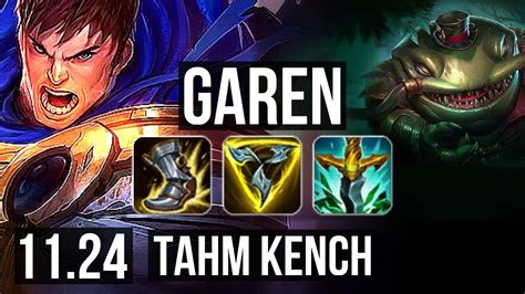 GAREN Vs TAHM TOP 2 0M Mastery 6 Solo Kills 500 Games