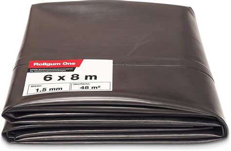 Rollgum ONE Dachfolie EPDM 1 5mm in 6x8m Dachbahn zertifiziert für