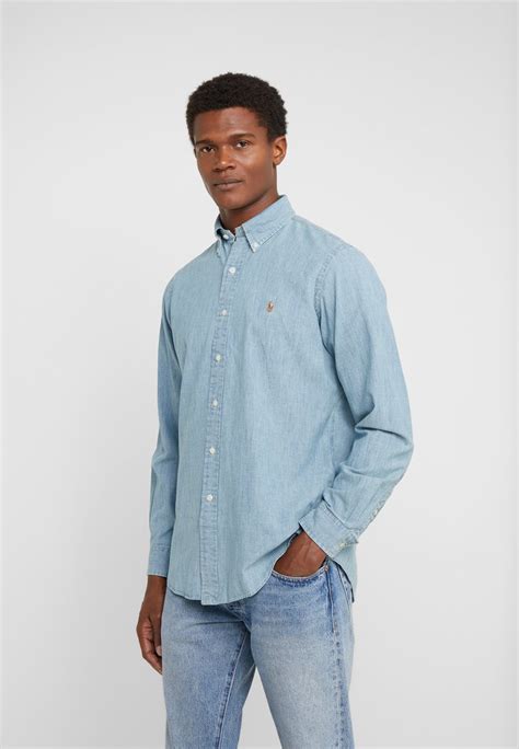 Polo Ralph Lauren Custom Fit Chambray Shirt Shirt Light Blue