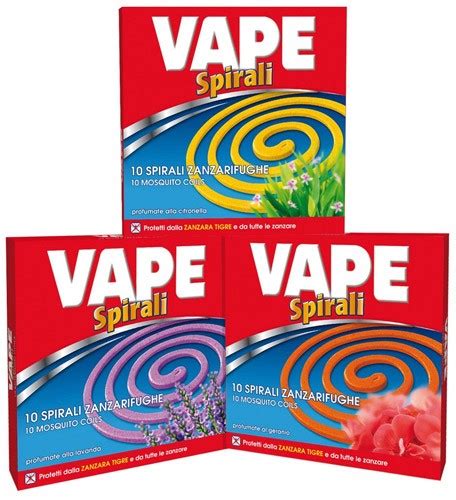 VAPE SPIRALI ANTIZANZARE ZANZARIFUGHE CONFEZIONE DA 10 PZ Assortite