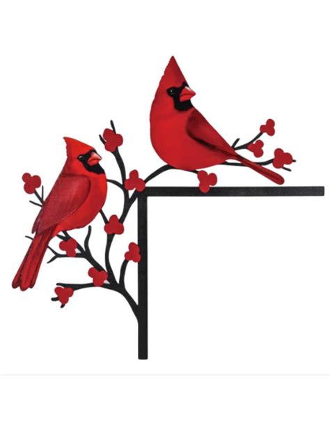 EE3DFD012 Metal Cardinals Door Frame Decor - Discover Wild Birds, Find Joy!