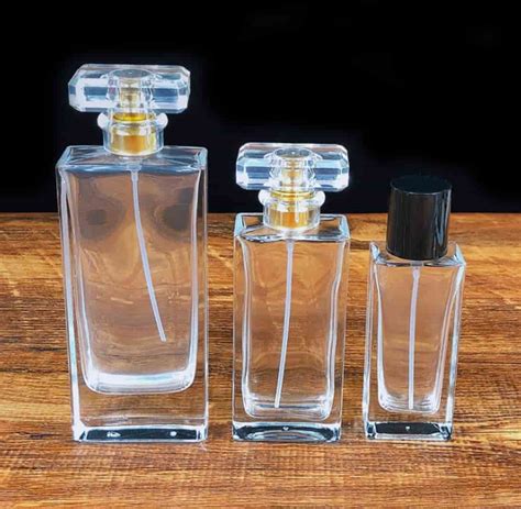 Thin And Tall Square Glass Perfume Bottles 30ml 50ml 100ml Custom Glass Bottles Jars And Glass