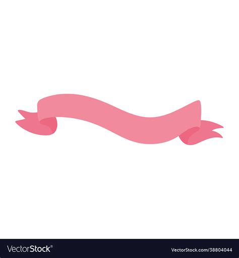 Pink ribbon decoration Royalty Free Vector Image