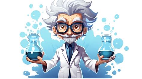 Premium Vector | Mad scientist cartoon vector