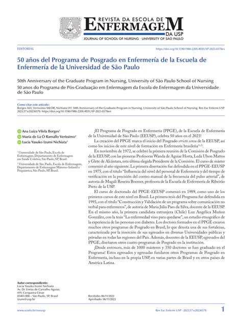 PDF 50 años del Programa de Posgrado en Enfermería de la Escuela de