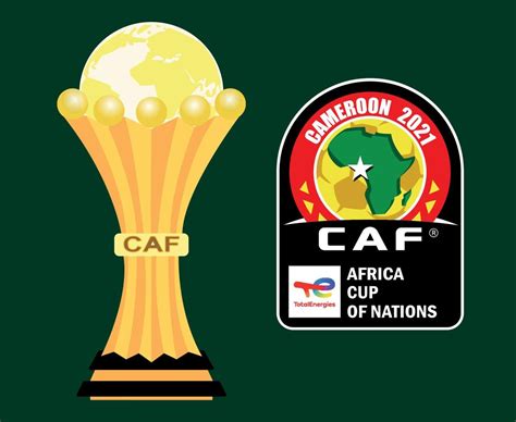 Can Cameroon 2021 Logo And African Cup Football Trophy Design Vector