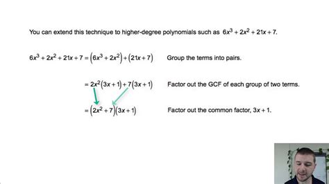 Algebra 1 8 8 Factoring By Grouping Problem 1 Factoring A Cubic