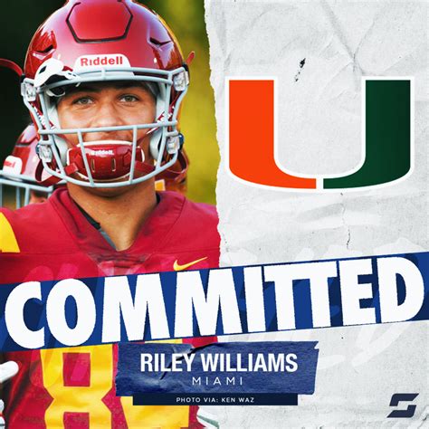 Riley Williams Nations No 2 Tight End Commits To Miami Hurricanes