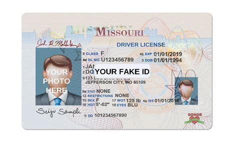 Missouri Fake ID Template Your Fake ID Templates