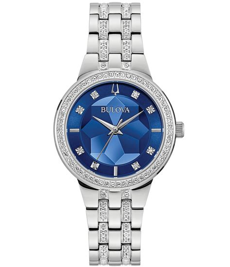 Bulova Women S Phantom Crystal Stainless Steel Bracelet Watch Dillard S