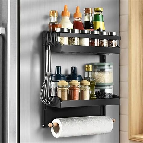 Aceyoon Etagere Magnetique Frigo Multifonction Etagere Epice