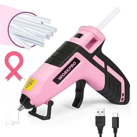 Workpro V Cordless Hot Glue Gun Upgrade Fast Preheating Smart Power Off Usb C
