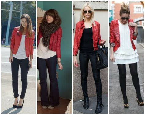 Outfits With Leather Jackets Lady In Red Leather Red Leather Jacket Outfit Red Jacket