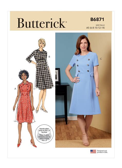 Misses Dress Butterick Sewing Pattern B Etsy