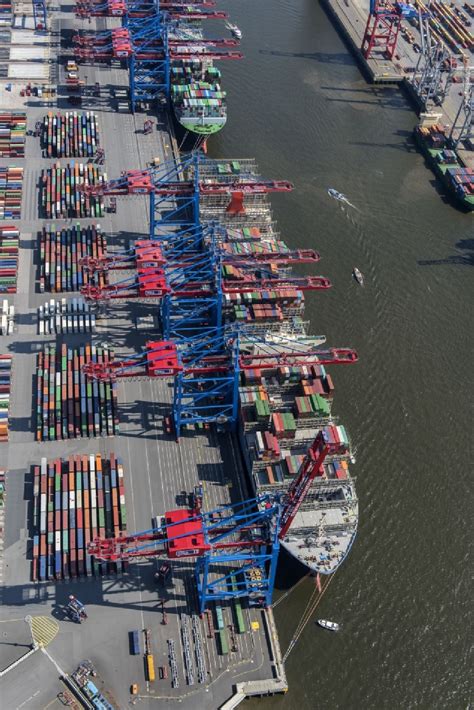 Luftbild Hamburg Hhla Logistics Container Terminal Burchhardkai Am