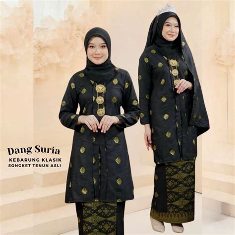 NEW BAJU KEBAYA KLASIK DANG SURIA KURUNG KEBAYA SONGKET TENUN ASLI