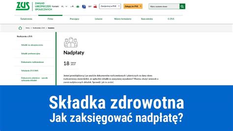 Rozliczanie Sk Adki Zdrowotnej W Kosztach Bardziej Si Op Aca