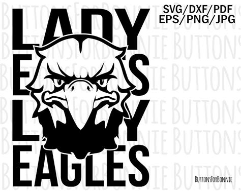 Lady Eagles Svg Mascot Svg Football Baseball Basketball Etsy Sports