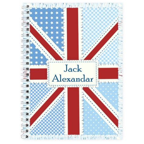 Patchwork Union Jack Notebook Personalised Notebooks Mulberry Bush