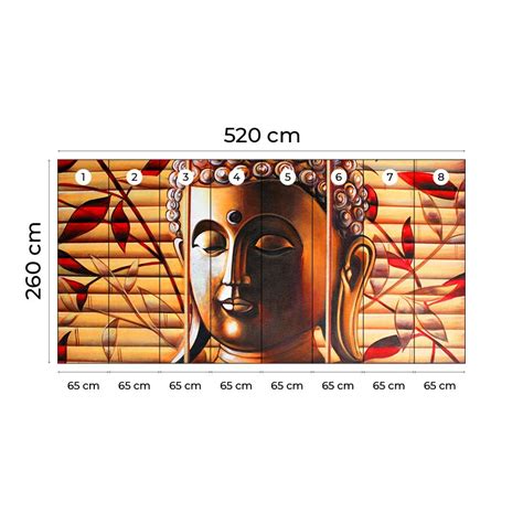 Mosható Vinyl Fotótapéta Buddha Mural 260x520 eMAG hu