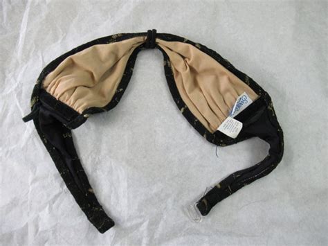 Vintage Bikini Gold And Black Swimsuit S Bikini Gem