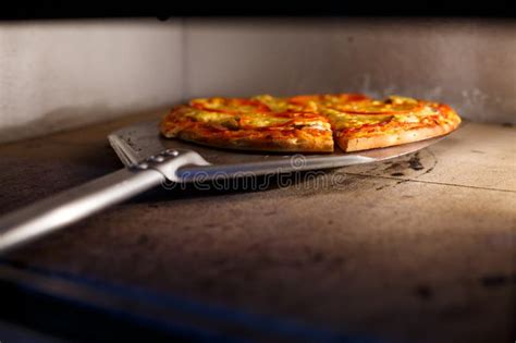 Hot Tasty American Pizza With Tomato Cheese And Meat With A Thick Stock Photo Image Of Lunch