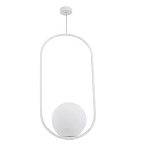 Pendente Oval 1 Lâmpada Metal Branco Metaldomado Leroy Merlin