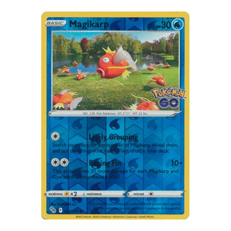 Magikarp Pokémon GO 021 078 Reverse Holo Common d4 Store