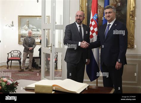 Croatie Zagreb 161123 Le Premier Ministre Croate Andrej Plenkovic