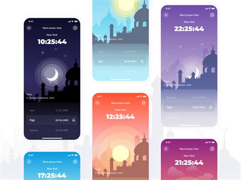 Prayer Muslim App Mobile App Design Inspiration App Interface