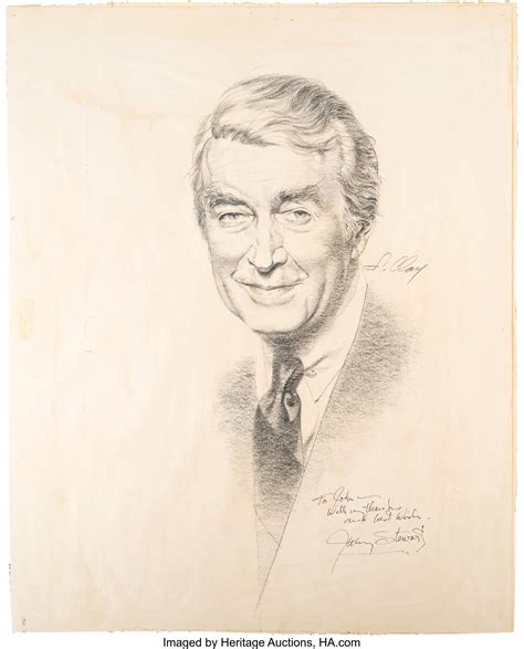 A James Stewart Signed Original Graphite And Pencil Drawing Related Lot 89750 Heritage Auctions