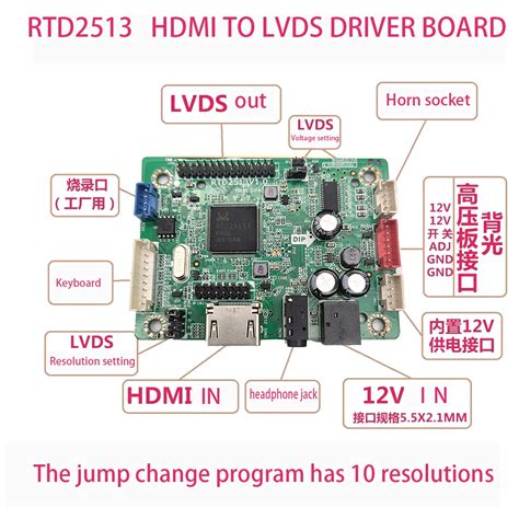 Carte M Re RTD2513V1 0 Entr E HDMI Vers Sortie LVDS Sans Pilote Contr