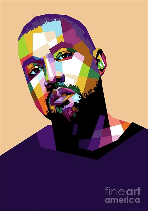 Kanye West Painting by Baturaja Vector | Fine Art America