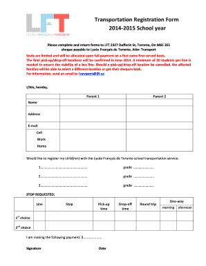 Fillable Online Bus Registration Form Version Fax Email