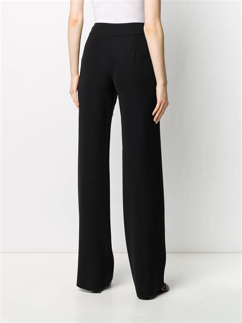 Emporio Armani High Waisted Wide Leg Trousers Black Farfetch