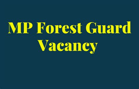 MP Forest Guard Vacancy 2023 Jail Prahari 2112 Post Notification Out