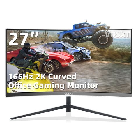 VDSXT 27 Дюйма QHD 2K 2560x1440 165Гц Изогнутый Игровой Монитор ...