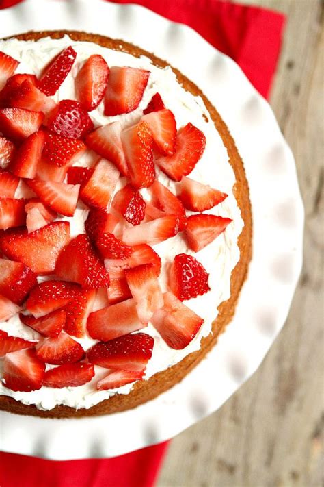 Strawberry Layer Cake with Cheesecake Frosting - Recipe Girl