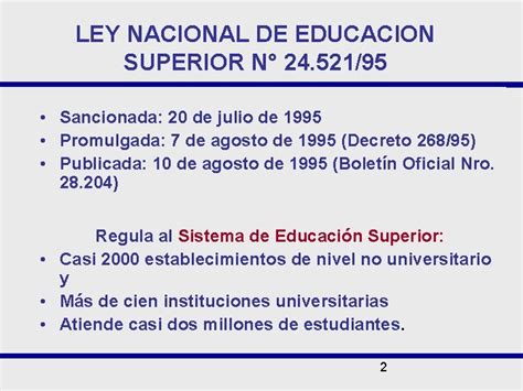 Ley Nacional De Educacin Superior N 24 52195