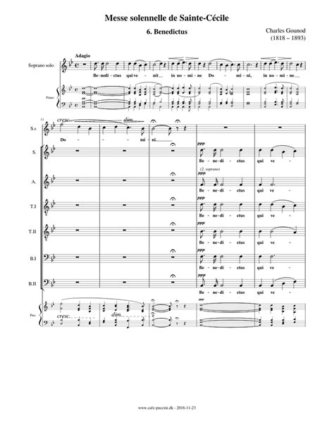 P67 Agnus Dei Of Gounod St Cecilia Mass Sheet Music For Piano Voice Download Free In Pdf Or