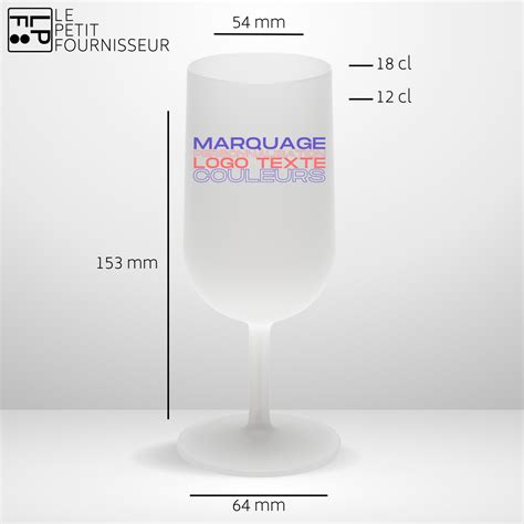 Verre à Vin Réutilisable Personnalisé 12 18 cl Givré LE PETIT