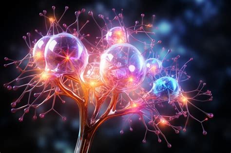 Ai Illumination Human Brain With Glowing Neural Connections Premium