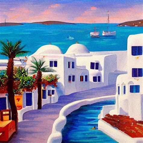 Mykonos Greece Painting Openart