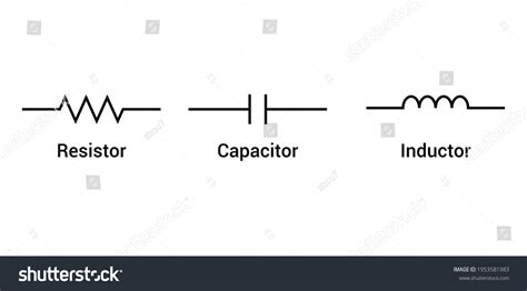 Resistors Capacitors Inductors Symbols Passive Circuit 库存矢量图（免版税）1953581983 Shutterstock