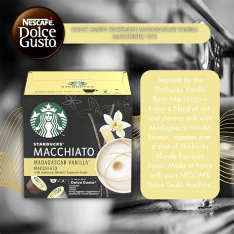 Dolce Gusto Starbucks Madagascar Vanilla Macchiato 12 S Hot Drinks