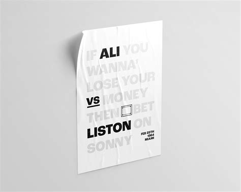 Ali vs Liston Alternate Poster 1964 on Behance