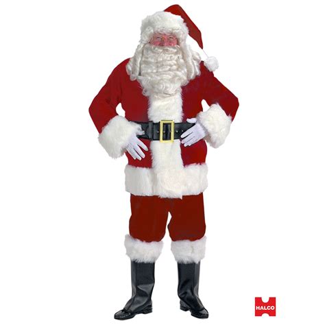 Professional Velvet Santa Adult Suit